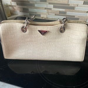 Prada alligator skin purse
